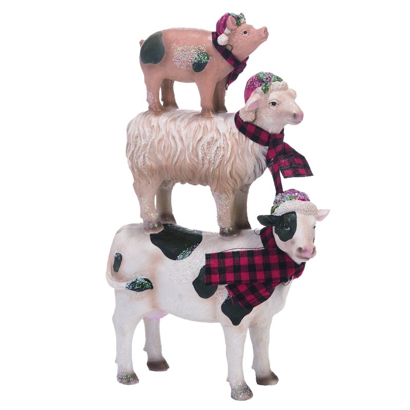 stacked farm animals figurine